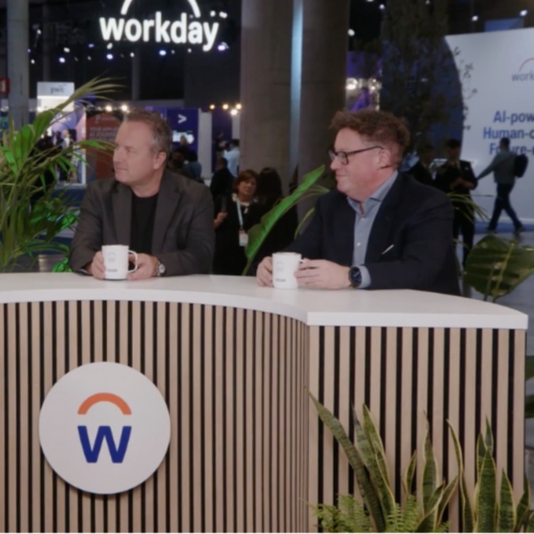 Futurist and author Bernard Marr with Graham Abell from Workday 