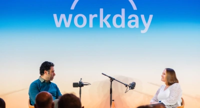 Laptop displaying financial results