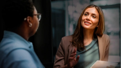 Laptop displaying financial results