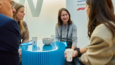 Coffee with a customer