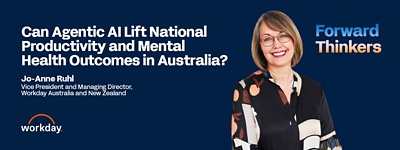 Photo of Jo-Anne Ruhl with the Workday forward thinkers logo