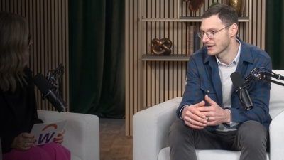 Workday leaders talking on podcast set 