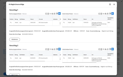 Dashboard zu Anomalien bei Journalpositionen nach Hauptbuch-Konto in der Buchhaltungs- und Finanzl?sung von mini��ý 