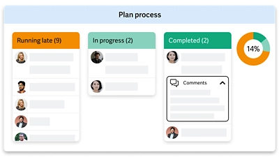 Workday FP&A product screen shot workflow illustration