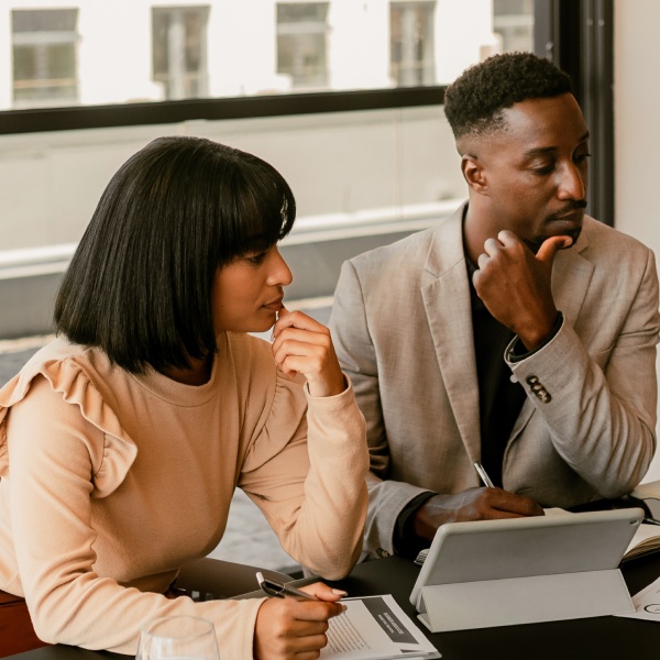 Group of coworkers at a table