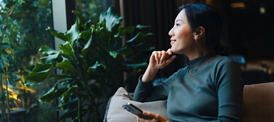 Person looking at their phone