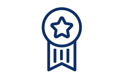 Award with star icon