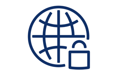 Globe with lock icon