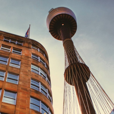 Photo of Sydney buildings, including Sydney Tower Eye