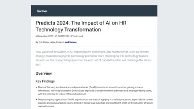 Read the Gartner Predicts 2024: AI Trends Shaping HR report.