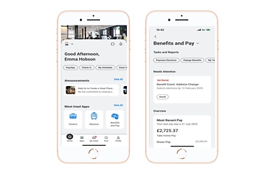 Screenshot of Employee Experience mobile.