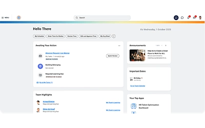 Screenshot of HR Solutions desktop.