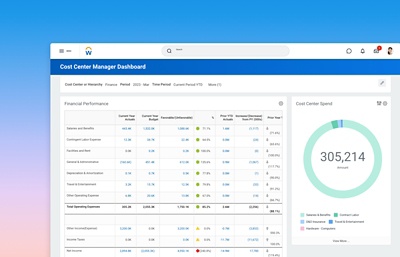 Discovery Board de insights financieros con grficos de las tendencias de ingresos por lnea de producto e ingresos por cliente.