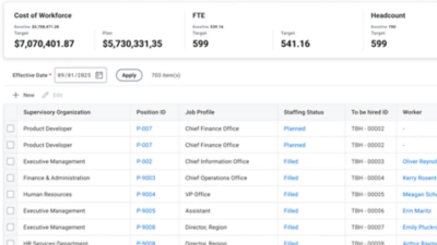 Bottom Up Workforce Planning Process Screenshot