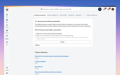 Captura de pantalla de la p��gina de resultados de b��squeda mejorada con IA de ��ݮ��Ƶ que muestra una lista de fuentes de datos y beneficios. La interfaz incluye una barra de b��squeda en la parte superior y un dise?o de tabla estructurada que muestra diversas entidades de datos y sus descripciones.