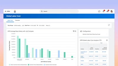 Screenshot of 鶹ýs Payroll Analytics and Reporting capabilities.