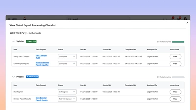Screenshot of 鶹ýs Global Payroll Integration capabilities.