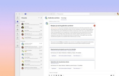 Capture dcran du guide de carrire montrant comment les employs peuvent facilement trouver de nouveaux postes au sein de leur entreprise gr?ce  des offres demploi personnalises.