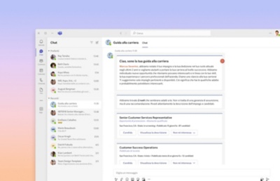 Schermata della Guida alla carriera che mostra come i dipendenti possano trovare facilmente nuovi ruoli all'interno dell'azienda, ricevendo opportunit di lavoro personalizzate attraverso di essa.