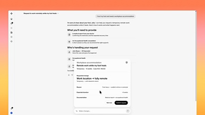 HR Service Agent screenshot.