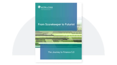 Couverture du livre blanc <i>De contrôleurs à visionnaires : vers une finance 5.0</i>