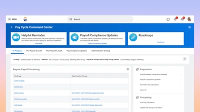 Screenshot of 鶹ýs Payroll Management including processing audit, and compliance capabilities.