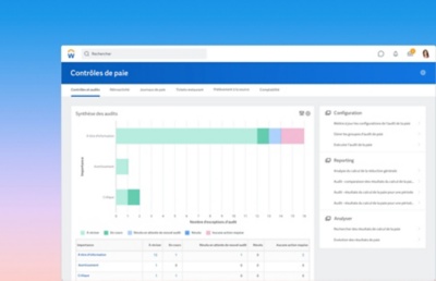 Tableau de bord de conformit de la paie pour la France prsentant les mises  jour livres la semaine prcdente.