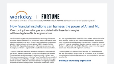 ݮƵ + FORTUNE: How Financial Institutions Can Harness the Power of AI and ML report.