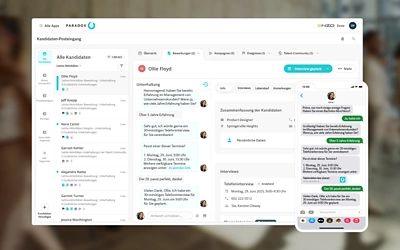 Screenshot des Paradox-Dashboards