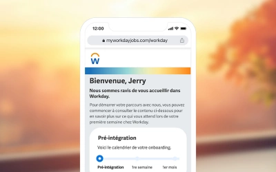 Capture d'cran du plan d'onboarding de 鶹ý affichant les t?ches et le calendrier du collaborateur