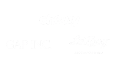 Chewy, Gap Inc. and La-Z-Boy logos