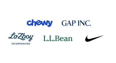 Chewy, Gap Inc. and La-Z-Boy logos