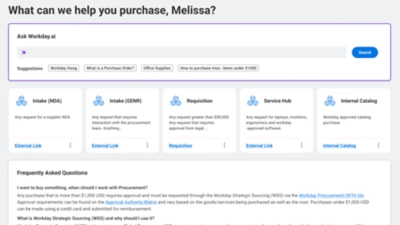 鶹ý Assistant in Procurement Screenshot