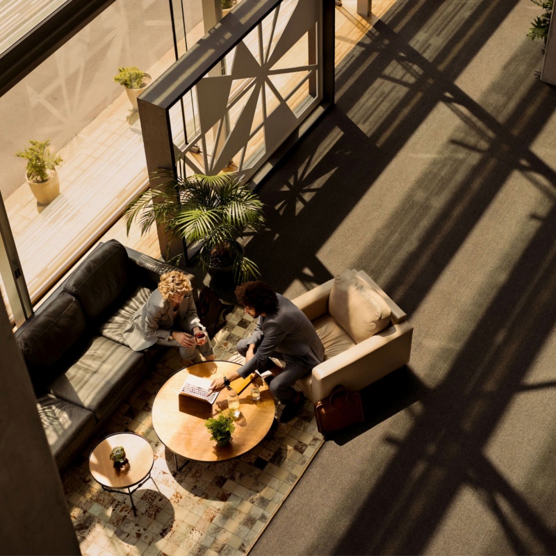 Workday report titled 'The Human Connection Workplace Index' featuring 2 people working in an office lobby.
