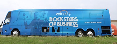 Workday’s ‘Rockstars of Business’ bus on the road