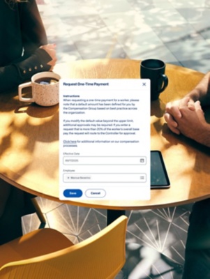 Screen from agent to Request One Time Payment