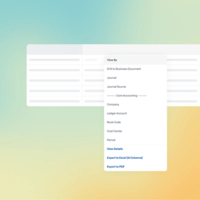 screenshot of Close and Consolidate drop-down menu options