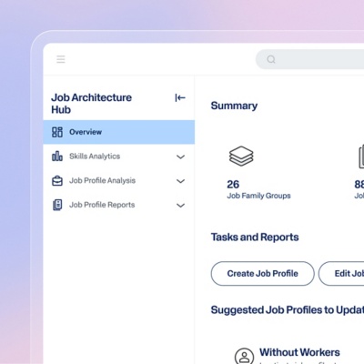 Job Architecture Hub showing role and skill hierarchy in Workday.