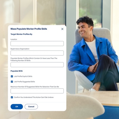 Employee skills profile card in Workday Skills Cloud.