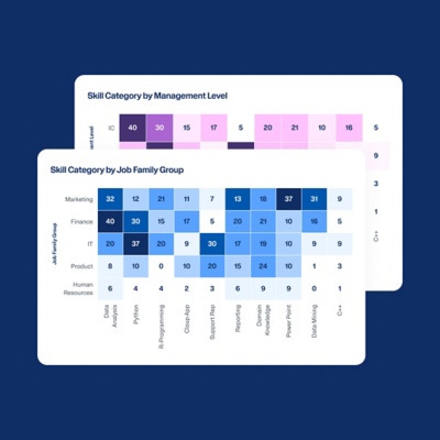 Workday People Analytics bar chart showing workforce skills trends.