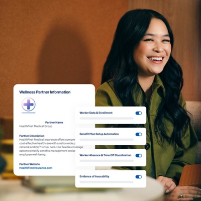 Workday Wellness partner integration card showing a pre-connected benefits provider setup.