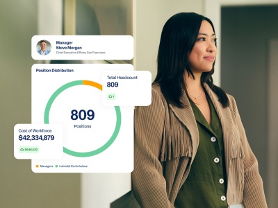 Manager viewing real-time position distribution insights for workforce planning decisions.