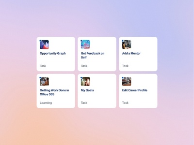 Personalized content cards unifying Workday and third-party resources for each employee.