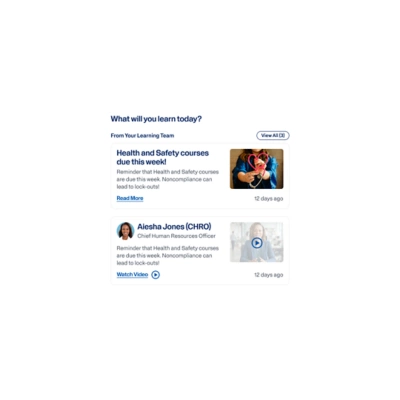 Learning Management feature preview for AI-driven learning journeys.