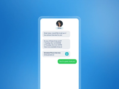 Mobile job application in progress showing a personal, guided candidate experience.