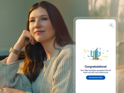 Hiring manager moving a candidate forward and sending an offer from her phone.