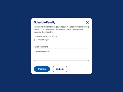 Compliance rules interface covering break-time laws and predictive scheduling requirements.