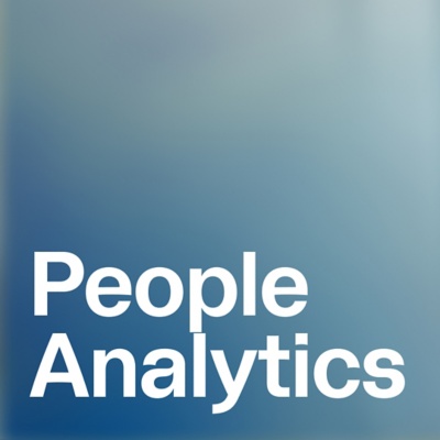 Bold white typography reading "People Analytics" set against a dark-to-light blue gradient background.