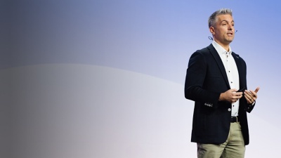 Gabe on stage at Workday Rising
