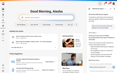Screenshot of the Sana Self-Service Agent.